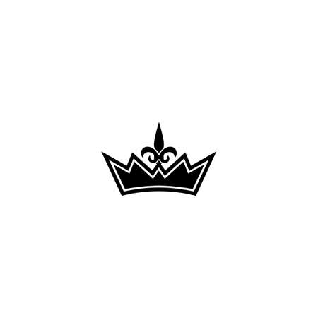 Crown Logo Vector Template. Luxury signs in trendy line style. Vector illustration for hotel, restaurant, boutique. Emblem design on white backgroundのイラスト素材
