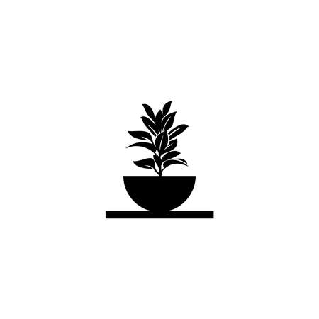 flowers and vase composition, Modern vase icon. vector illustration in flat design.のイラスト素材