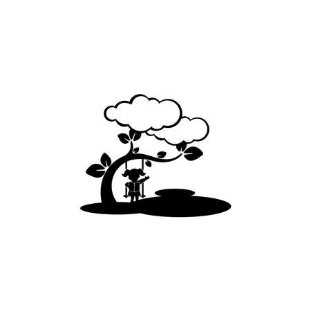 Kids playground. Logo isolated white backgroundのイラスト素材