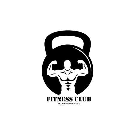 fitness vector design isolated on white, vector illustrationのイラスト素材