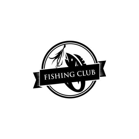 Fishing logo template. Sport fishing Logo.のイラスト素材
