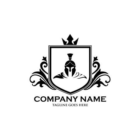 Spartan Helmet silhouette, Warrior symbol, Spartan, Spartan helmet, Spartan symbol.のイラスト素材