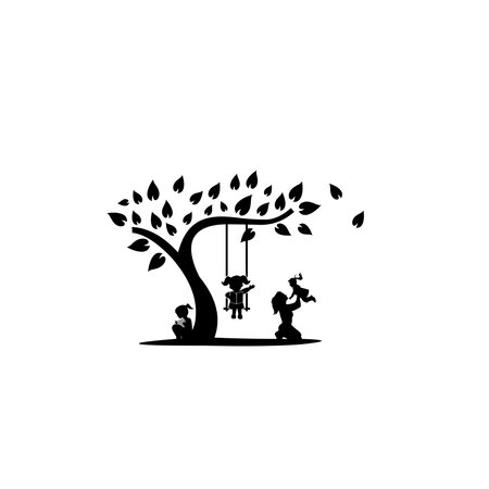 Kids playground vector isolated on whiteのイラスト素材