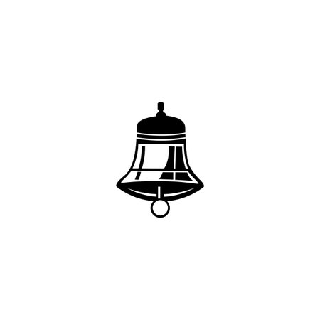 Bell logo vector. Christmas bells, church bell. Vector logotype isolated on white background.のイラスト素材