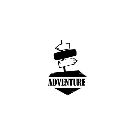 Travel logo. Adventure logo. for greeting cards, posters and t-shirts printing.のイラスト素材