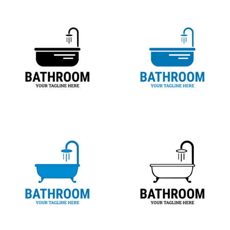 : bathroom designs modern service and simple. suitable for company , print, digital, icon, apps, and other marketing material purpose. bathroom setのイラスト素材