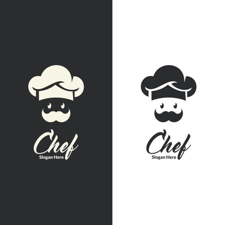 Chef Restaurant Logo vector. Restaurant logo design inspiration.のイラスト素材