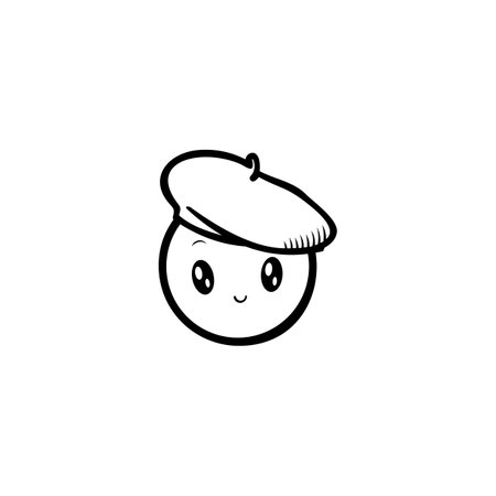 cute baby hat. Cute Baby Smile Logo Templateのイラスト素材