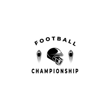 Rugby Logo. American Football Logo Templateのイラスト素材