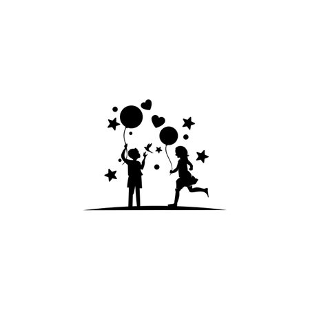 Kids playground. Logo isolated white backgroundのイラスト素材