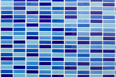 White and blue bricks, interior design and seamless texture The blue glass mosaic in the bathroom....