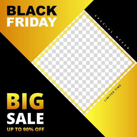 Black friday sale promotion abstract banner template.のイラスト素材