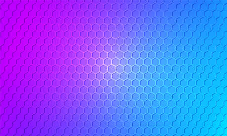 Colorful background. Bright color carbon fiber honeycomb texture. Hexagon metal multicolored, textured steel background. Web design template vector illustrationのイラスト素材
