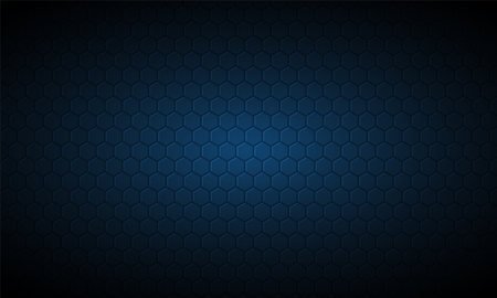 Dark blue hexagon carbon fiber textured background. Navy blue honeycomb metal texture steel background.のイラスト素材