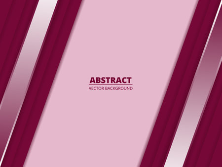 Pink abstract background with crimson lines and shadows. Modern light banner with red luminous lines. Futuristic abstract backdrop.のイラスト素材