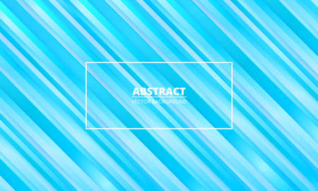 Abstract striped metallic blue vector background with blue and white three dimensional lines and frame. Ligtht blue modern backdrop.のイラスト素材