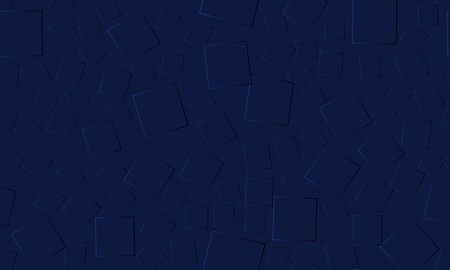 Dark blue 3d horizontal seamless pattern with gradient square shapes. Elegant dark vector seamless background for corporate concept, website, wrapping paper, packaging, cover, tablecloth.のイラスト素材