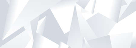 White abstract vector geometric background with triangle 3D mosaic for website, landing page, header. Vector illustrationのイラスト素材