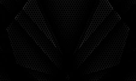 Black background. Dark carbon fiber texture. Vector black metal texture steel background. Futuristic...
