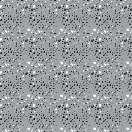 Terrazzo seamless pattern vector texture in gray colors. Realistic italian marble texture or granite flooring. Terrazzo seamless pattern for interior decoration and interior design.のイラスト素材