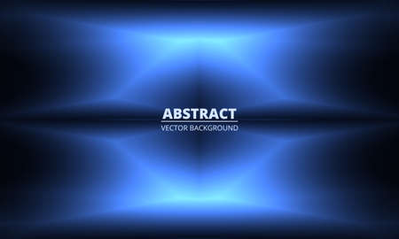 Blue 3d abstract futuristic background with glowing geometric shapes. Vector illustrationのイラスト素材