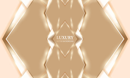 Elegant golden luxury background. Abstract luxuriant background with design elements and decoration. Vector illustrationのイラスト素材