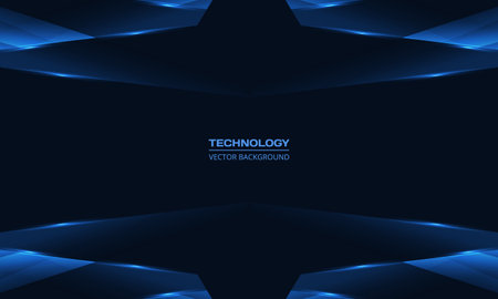 Dark blue modern technology abstract background with diagonal geometric shapes. Abstract vector dark blue background. Vector illustrationのイラスト素材