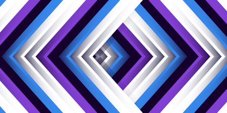 Colored geometric 3D abstract background with arrows. Vector illustrationのイラスト素材