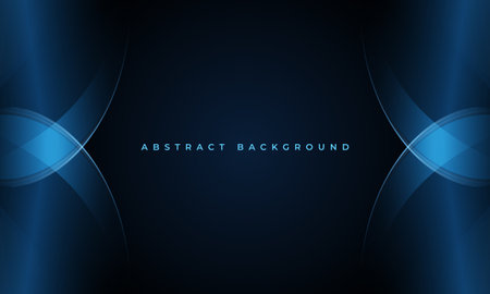 Elegant dark abstract luxury background with blue lines and shapes. Vector illustrationのイラスト素材