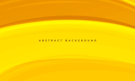 Bright yellow wavy circles vector abstract background. Vector illustrationのイラスト素材