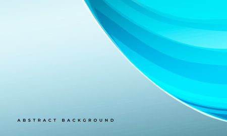 Trendy elegant modern light blue vector abstract background with wave lines and circles. Vector illustrationのイラスト素材