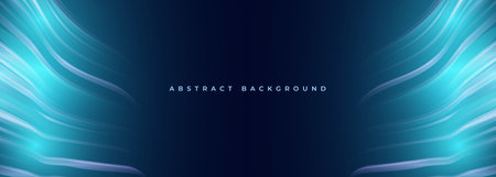 Futuristic tech abstract background with dynamic light blue wings. Vector illustrationのイラスト素材