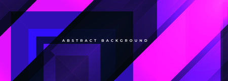 Abstract background with geometric triangle shapes. Purple and pink wide futuristic illustration vector banner.のイラスト素材