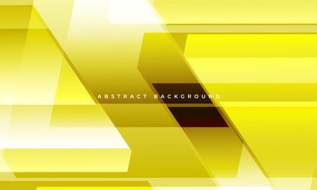 Abstract geometric bright yellow background with modern shapes and objects. Vector illustrationのイラスト素材