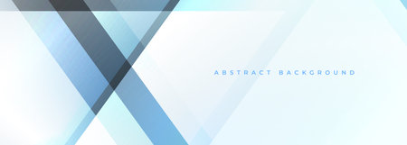Light blue modern abstract wide banner with geometric shapes. Business corporate presentation abstract background. Vector illustrationのイラスト素材