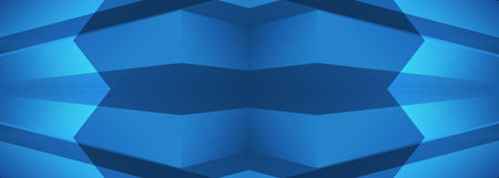 Blue modern abstract wide banner with diagonal geometric shapes. Dark blue trendy abstract...