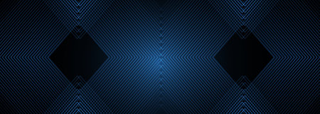 Dark 3d abstract modern background with blue glowing stripes. Futuristic technology concept design...