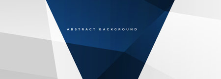 Polygonal texture on white and blue abstract background. White modern abstract wide banner with geometric shapes. Vector illustrationのイラスト素材