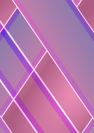 Rose pink and purple abstract modern vertical background with diagonal lines. Trendy vector cover design for brochure, flyer or booklet. Vector illustrationのイラスト素材
