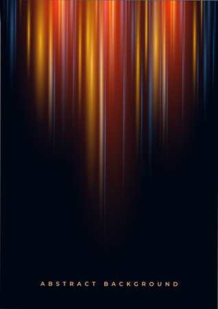 Black modern vertical abstract technology background with glowing high-speed and movement light effect. Vector illustration minimalist cover templateのイラスト素材