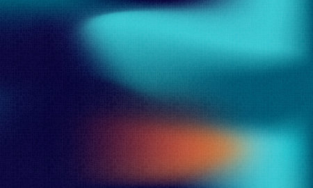 Blue and orange blur gradient holographic background. Blurred soft blend minimalist abstract noise grunge grainy texture backdrop. High quality illustrationの写真素材