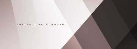 Beige and brown modern abstract wide banner with geometric shapes. Abstract business corporate presentation background. Vector illustrationのイラスト素材