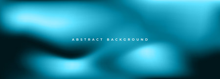 Bright blue holographic background. Abstract blue liquid gradient creative banner. Blurred soft blend color gradation minimalist background. Vector illustration.のイラスト素材