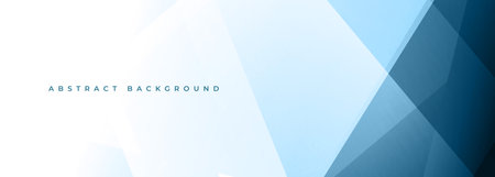 White and blue modern abstract background. Blue and white abstract banner with geometric shapes. Vector illustrationのイラスト素材