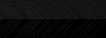Abstract vector arrows background. White dynamic arrows on wide abstract black banner. Vector...