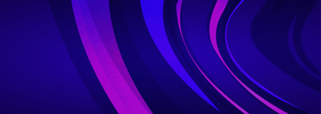 Dark blue and pink modern wide abstract background with dynamic curve shapes. Vector illustrationのイラスト素材
