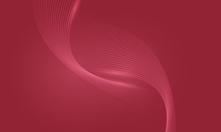 Abstract red background with softness pink wavy lines. Modern dynamic wave patern. Suit for business presentation background, corporate, brochure, banner, cover or poster. Vector illustrationのイラスト素材