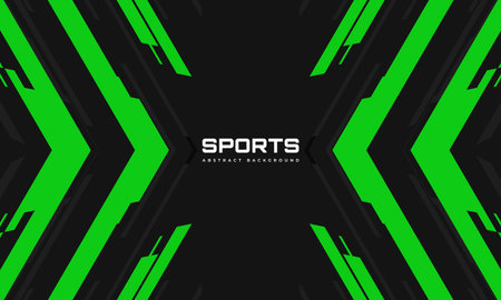 Modern futuristic abstract sports background with green and gray arrows and angles. Vector illustrationのイラスト素材