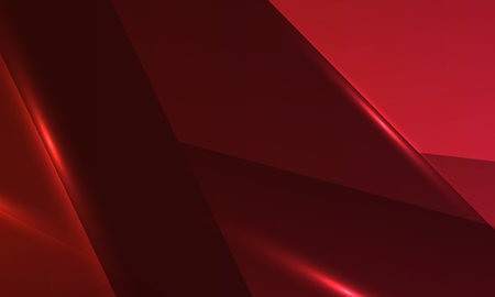 Red abstract background with glowing geometric diagonal lines. Vector illustrationのイラスト素材
