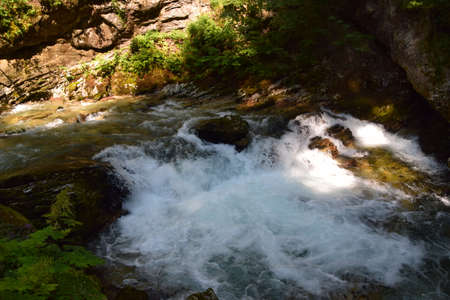 Vintgar gorge, a beautiful natural feature near Bled, Slovenia.